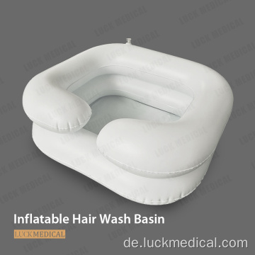 Aufblasbares tragbares Haarwaschbecken Kunststoff für den Patienten